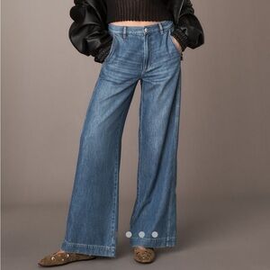 Pistola Blue Wide-Leg Women Jeans